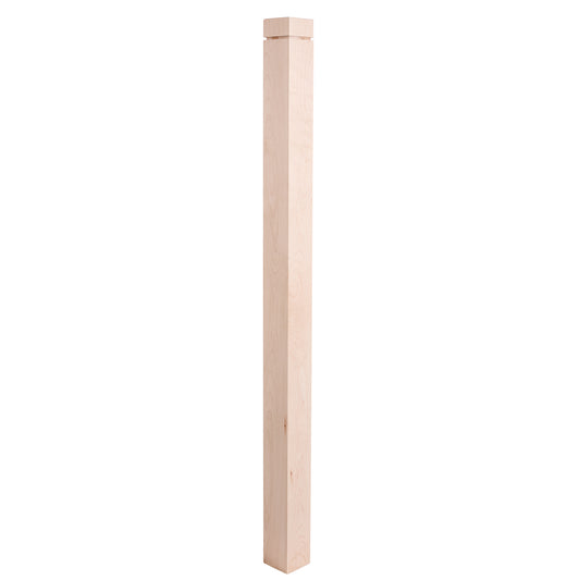Modern Maple Square Newel Post 3 1/2" x 48" | Factory direct sales