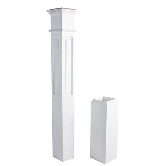 4093 Prime white Plain Panel Box Newel For Interior Use Only