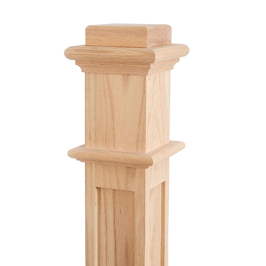 Wholesale 991TFP Box Newel Red Oak for Stair