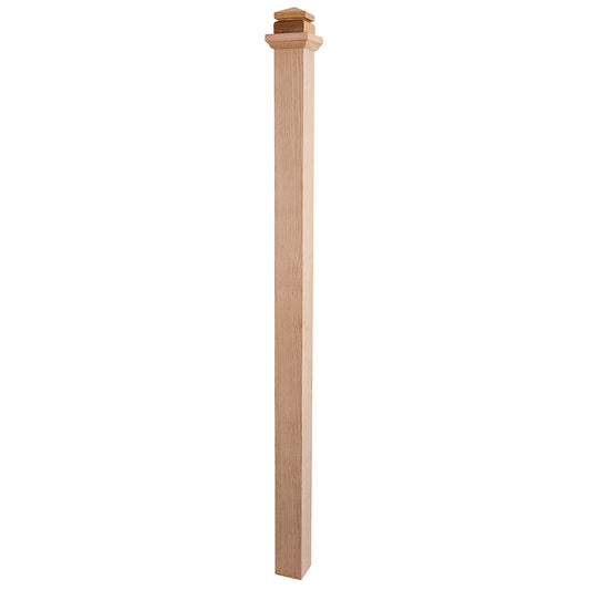 C-4075 Landing Box Newel Solid Wood Red Oak OEM/ODM Wooden Stair Staircase Traditional Vietnam Box Newels New Top