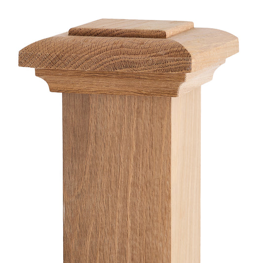 C-4077 Landing Box Newel Solid Wood Red Oak OEM/ODM Wooden Stair Staircase