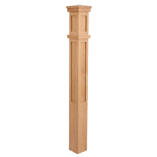C-4092 Craftsman Solid Box Newel Wooden Stair Staircase