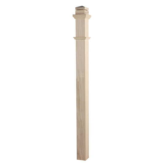 C-4290 Landing Box Newel Poplar Wooden Stair Staircase