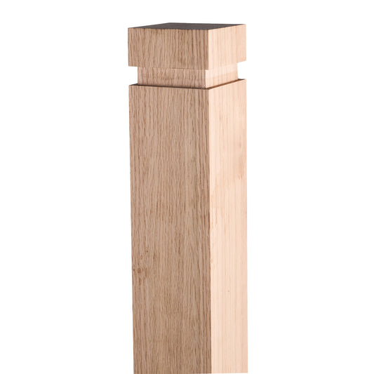 Modern Red oak Square Newel Post 3 1/2" x 48" | wood newel posts