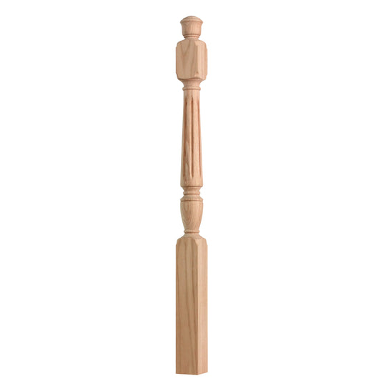 OEM Supplier's High-End Eco-Friendly Traditional Design Indoor Solid Red Oak Newel Posts Customizable Stair Parts From Vietnam