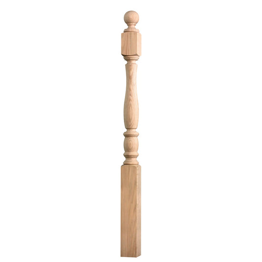 Solid Red Oak Modern Newel Posts Customizable High-End Eco-Friendly Indoor Wooden Railings for Staircase Balcony OEM/ODM Factory