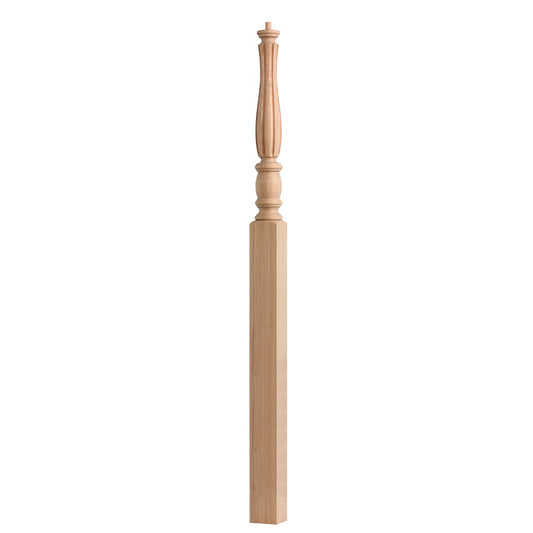 OEM Supplier's High-End Indoor Solid Wood Red Oak Newel Posts Customizable High Quality Eco-Friendly Traditional Stair Vietnam