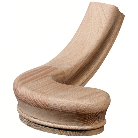 Vietnam Wholesale Solid Red Oak Handrails Right Hand Stair Turnout 7045 Modern Staircase Balcony Fittings Easy Villa Hotel