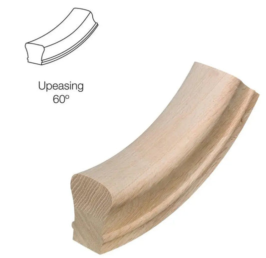 FSC Top Sale Red Oak 7012 Hand Rail Fitting 60 Easing Internal/External Staircase Balcony Villa Hotel OEM/ODM Available