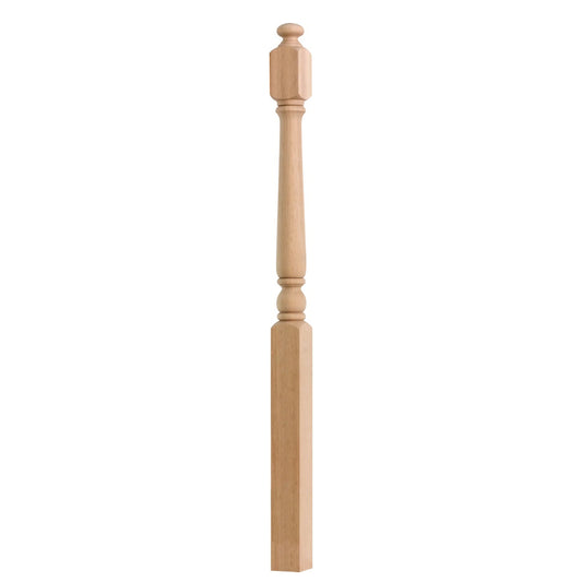 Solid Red Oak Newel Posts Customizable High-End Eco-Friendly Traditional Design Indoor Wooden Railings for Staircase Balcony