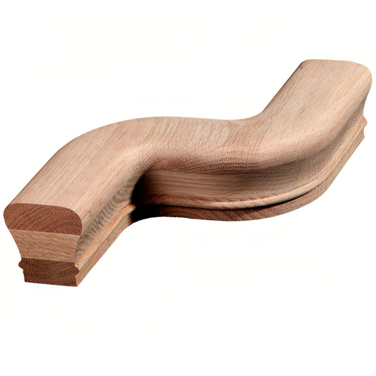 FSC Vietnam Stair Parts Hand Rail Fittings Hard Maple Left Hand Offset Rail 7047 for Balcony
