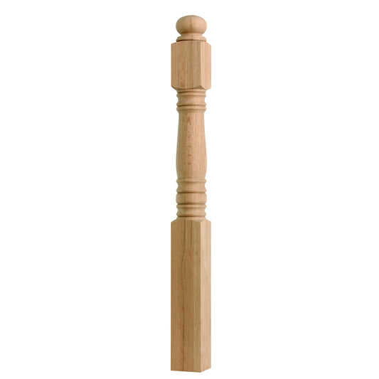 OEM Supplier High-End Indoor Wooden Railings Solid Red Oak Newel Posts Customizable High Quality Eco-Friendly Traditional Design