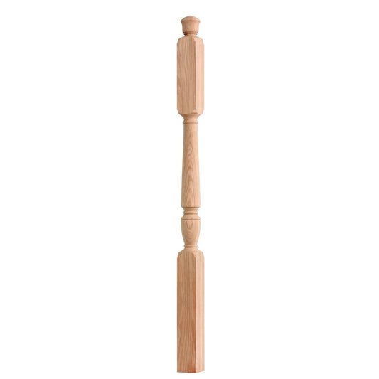 Factory Direct BuildingWoods High Quality Customizable Indoor Solid Wood Red Oak Newel Posts Modern Design Eco-Friendly High-End