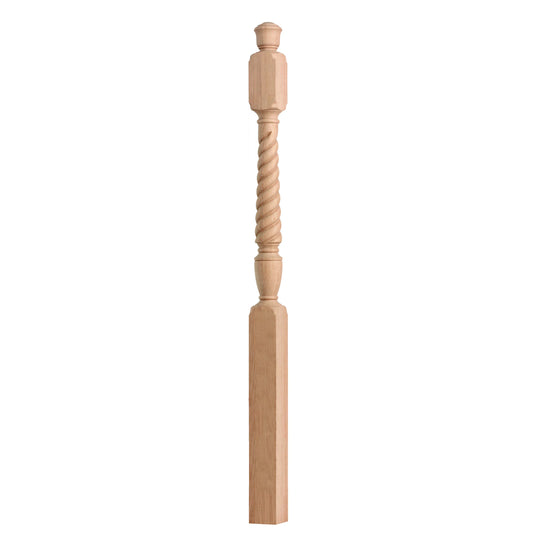 Factory Direct High Quality Customizable Indoor Solid Wood Red Oak Newel Posts Modern Design Eco-Friendly High-End Wooden