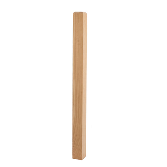 Modern Red OAK Square Newel Post 3 1/2" x 56" | Factory direct sales