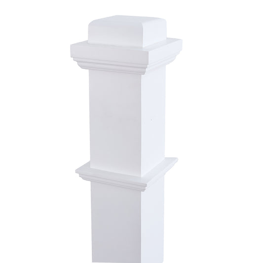 LJ-4075 Prime white Plain Panel Box Newel For Interior Use Only