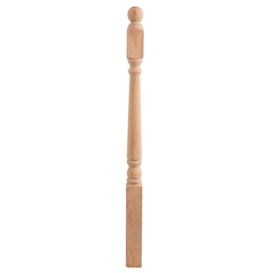 Red Oak Traditional Landing Newel  Newel Post 3 1/2" x 48" | Wholesale Stair Parts