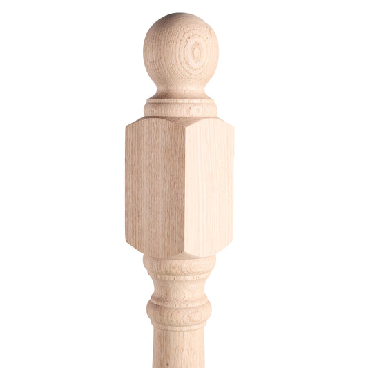 White Oak Traditional Landing Newel  Newel Post 3 1/2" x 48" | Wholesale Stair Parts