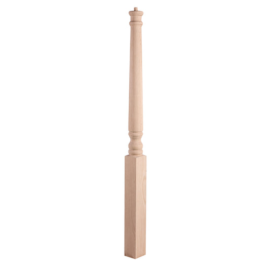 White Oak Traditional Landing Newel  Newel Post 3 1/2" x 48" | Wholesale Stair Parts