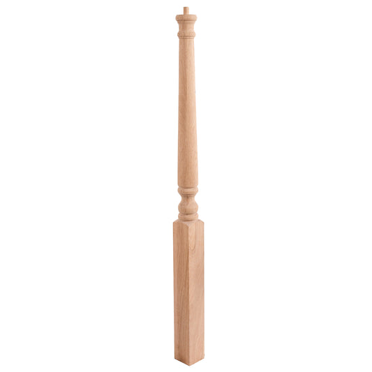 Red Oak Traditional Landing Newel  Newel Post 3 1/2" x 56" | Wholesale Stair Parts