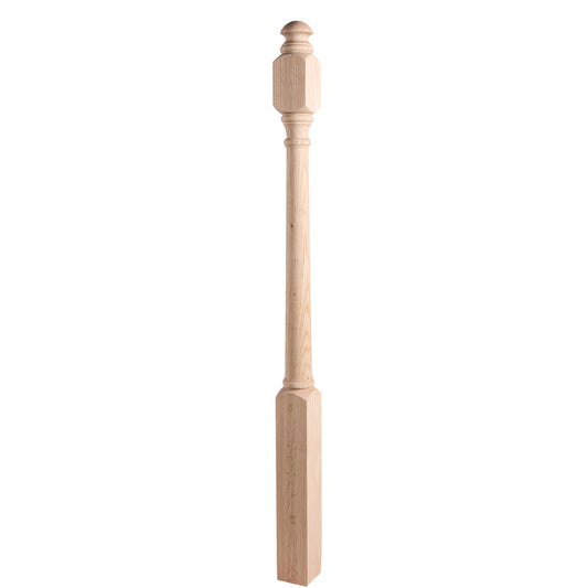 White Oak Traditional Landing Newel  Newel Post 3" x 48" | Wholesale Stair Parts