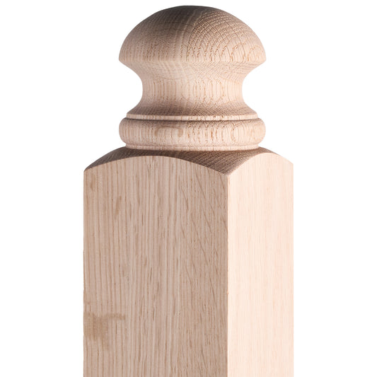 White Oak Traditional Landing Newel  Newel Post 3" x 48" | Wholesale Stair Parts