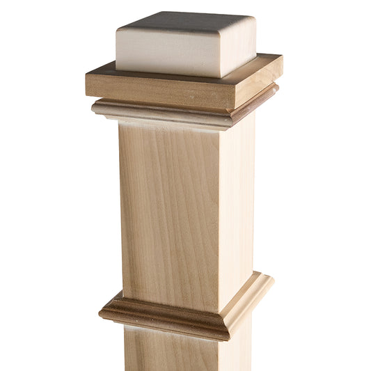 High Quality Customizable Indoor Solid Wood Newel Posts  High-End Eco-Friendly Durable Railings Staircase OEM/ODM