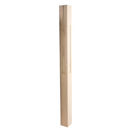 Modern  Poplar  Square Newel Post 4" x 55 3/4" | Wholesale Stair Parts