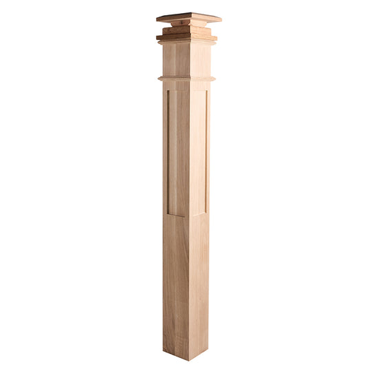 Solid Wood Red Oak OEM/ODM Wooden Stair Staircase Traditional Vietnam Box Newels New Top