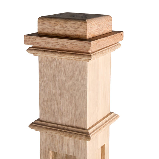 High Quality Customizable Indoor Solid Wood Newel Posts  High-End Eco-Friendly Durable Railings Staircase OEM/ODM