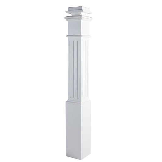 4092 Prime white Plain Panel Box Newel  For Interior Use Only