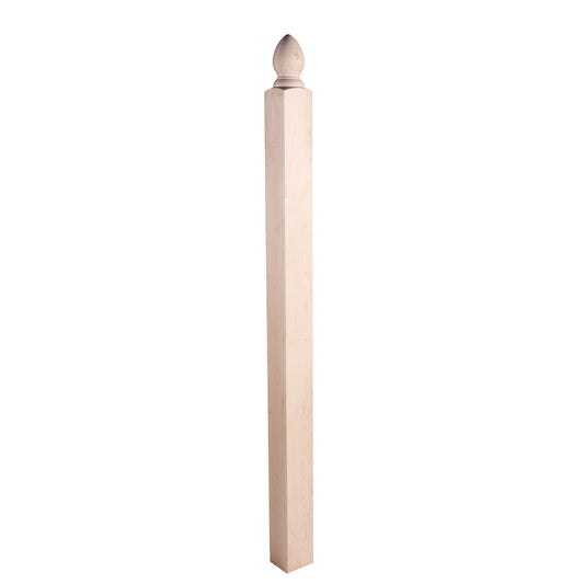 Modern  Red oak  Square Newel Post 3 1/2" x 56" | stairway newel post factory