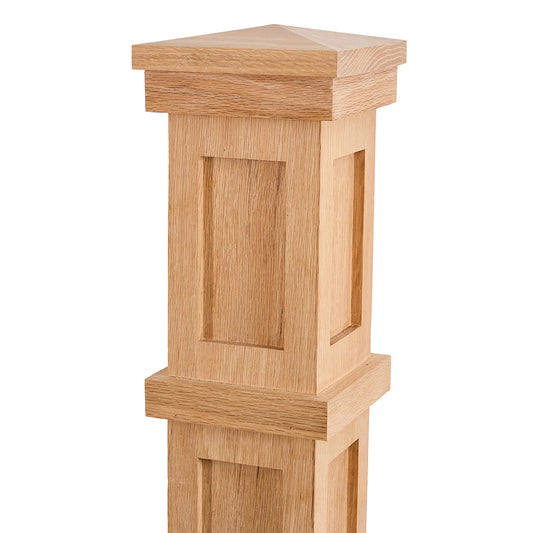 C-4092 Craftsman Solid Box Newel Wooden Stair Staircase
