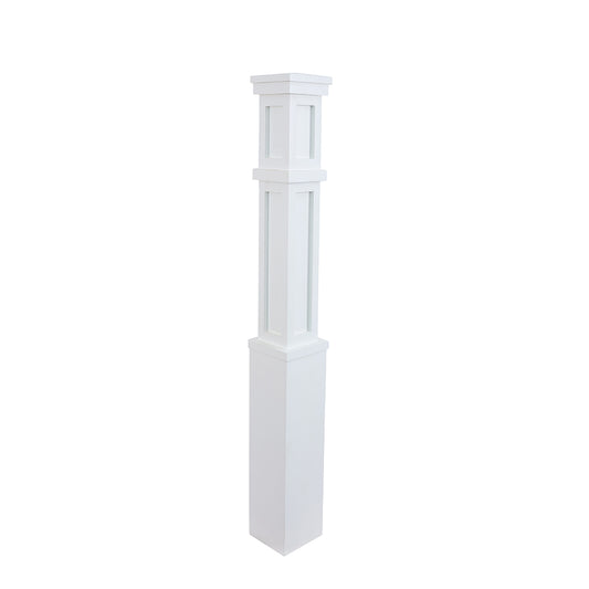 C-4094 Poplar 6-1/2 x 56 Box Newel   Wooden Stair Staircase