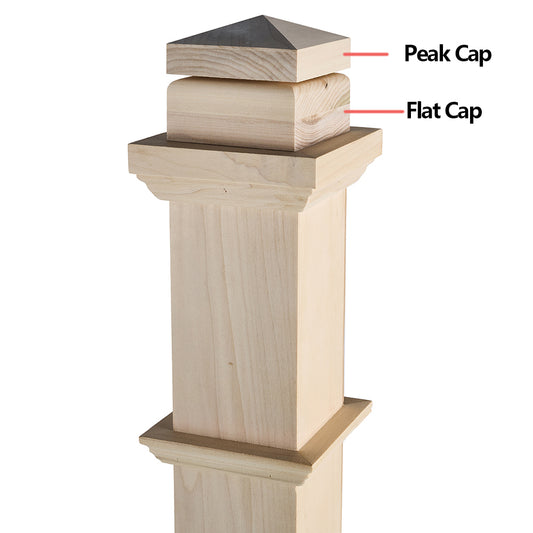 C-4290 Landing Box Newel Poplar  Wooden Stair Staircase