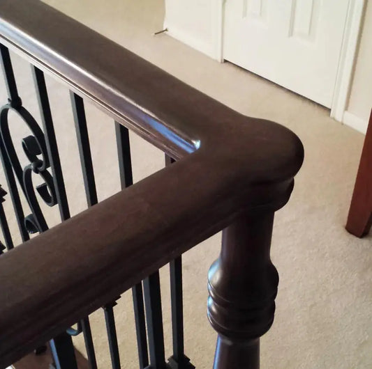 Vietnam Professional Factory Direct Customization 7021-RW Traditional Wooden Rubber 90-Degree Level Quarter Turn Cap Stair/Villa
