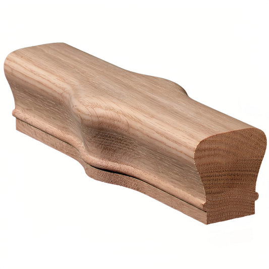 Eco Friendly Natural Wood White Oak Hand Rail Fitting-Tandem Cap 7220 Traditional Easy Installation Staircase Balcony Hotel