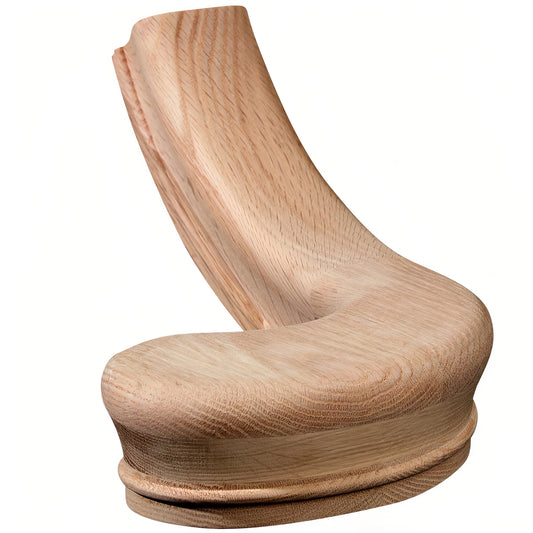 Modern Style 7040-HM Hard Maple Wooden Left Hand Stair Turnout Durable Hand Rail Fittings Stair Parts Villa Hotel Easy