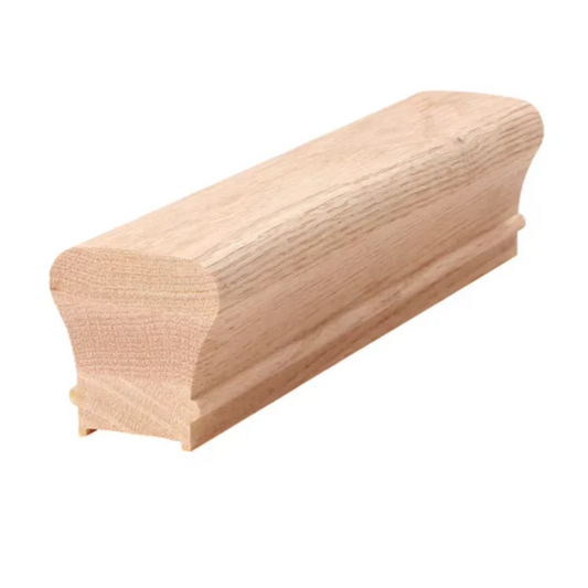 Solid Red Oak Handrails Staircase Balcony Traditional Indoor High-End Wooden Railings BuildingWoods 1 Year Warranty Easy