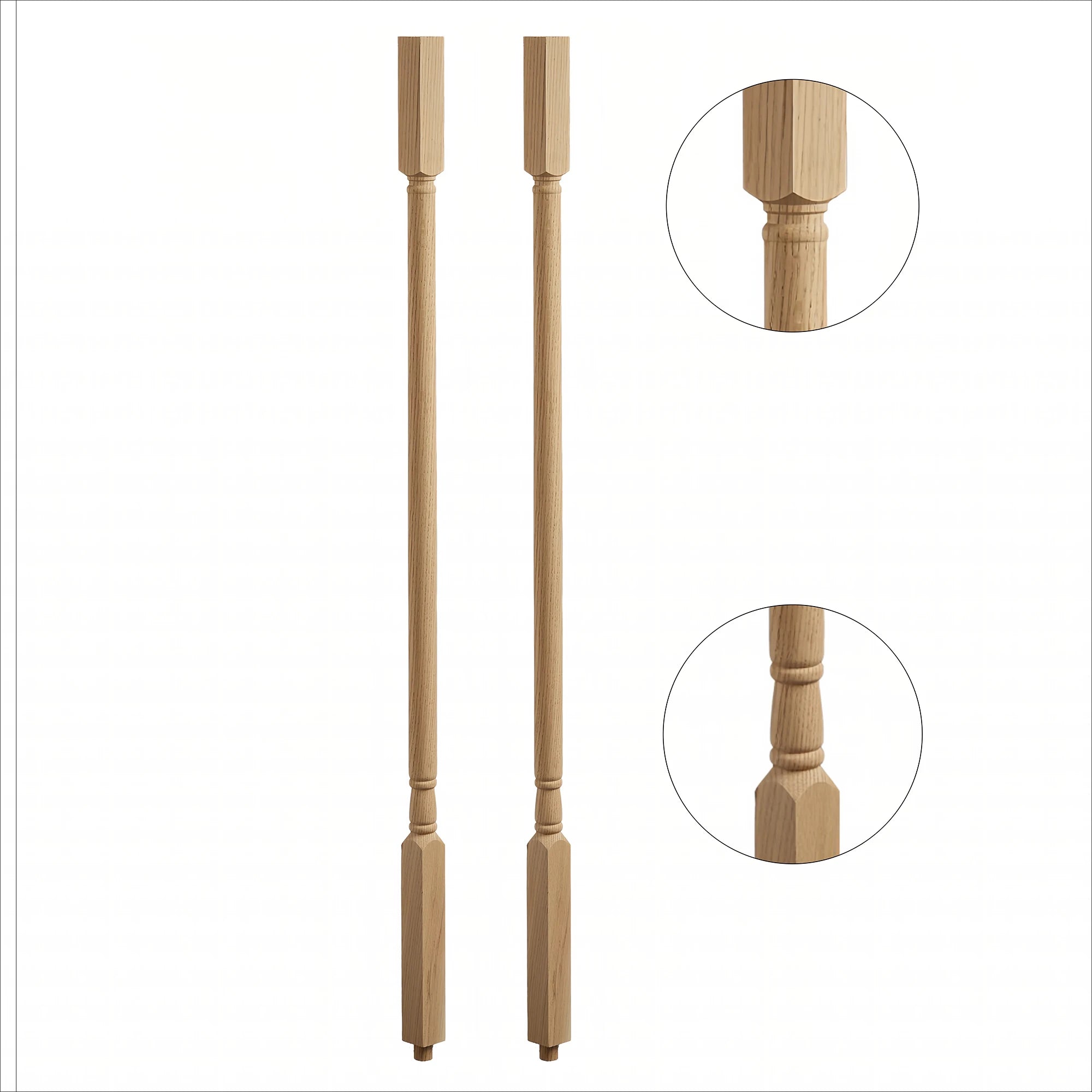 Solid Balusters 1 Year Warranty Oak Traditional Red Stair Balusters OEM/ODM New Solid ...