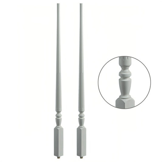 Solid Red Oak Traditional Balusters Customizable High-End Indoor Wooden Railings for Staircase Balcony Villa Hotel OEM/ODM