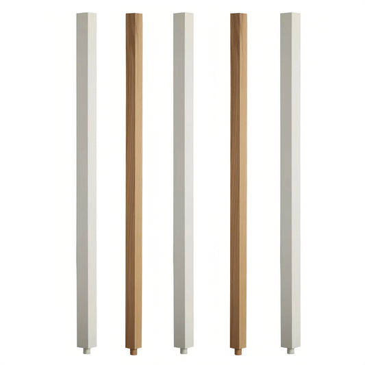 1 Year Warranty Oak Traditional Red Stair  Balusters  OEM/ODM New Top Solid Wood Vietnam Wooden Staircase