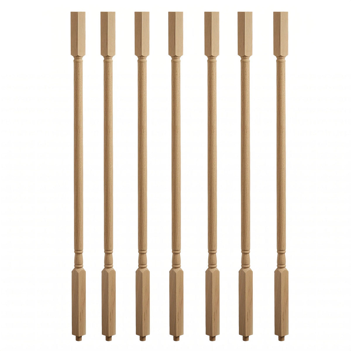 Solid Balusters 1 Year Warranty Oak Traditional Red Stair Balusters OEM/ODM New Solid ...