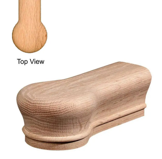 BuildingWoods 7019-HM FSC Certified Traditional Hard Maple Stair Parts Handrail Fitting Easy Installation Durable Staircase
