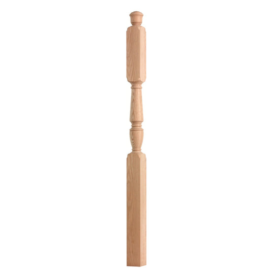 OEM Supplier's High-End Indoor Solid Red Oak Newel Posts Customizable High Quality Eco-Friendly Traditional Design Stair Vietnam