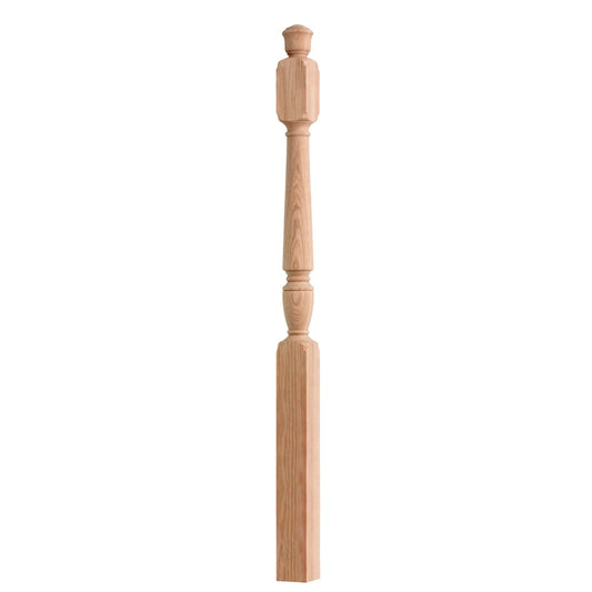 Factory Direct High Quality Customizable Indoor Solid Wood Red Oak Newel Posts Modern Design Eco-Friendly High-End Wooden