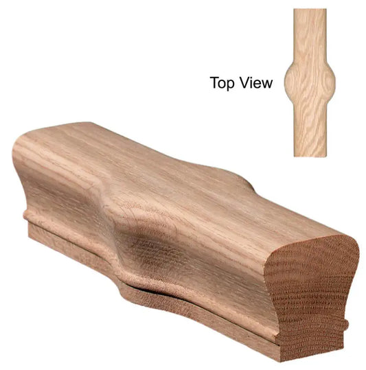 Traditional Tandem Cap 7020 Eco-Friendly Natural Poplar Wood Hand Rail Fitting Rubber Stair Part for Stairs Balcony Easy