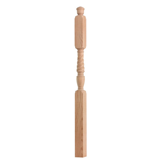 OEM Supplier High-End Indoor Wooden Railings Solid Red Oak Newel Posts Stairs Customizable Eco-Friendly Traditional Stair Parts