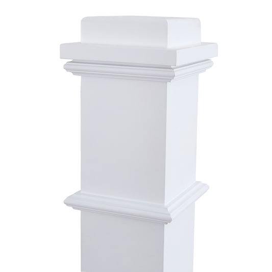 LJ-4076 Prime white Plain Panel Box Newel  For Interior Use Only