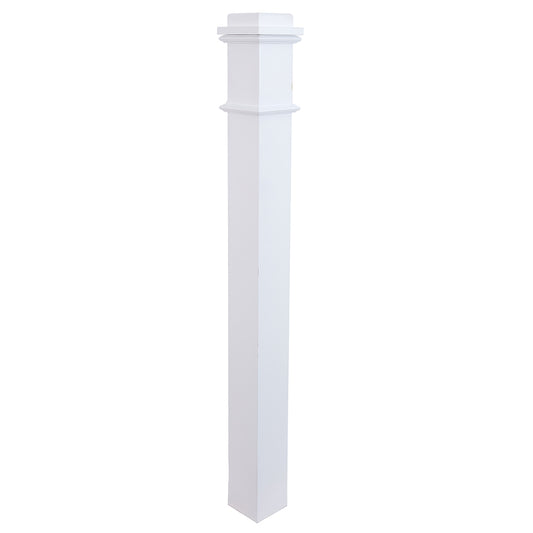 LJ-4076 Prime white Plain Panel Box Newel  For Interior Use Only
